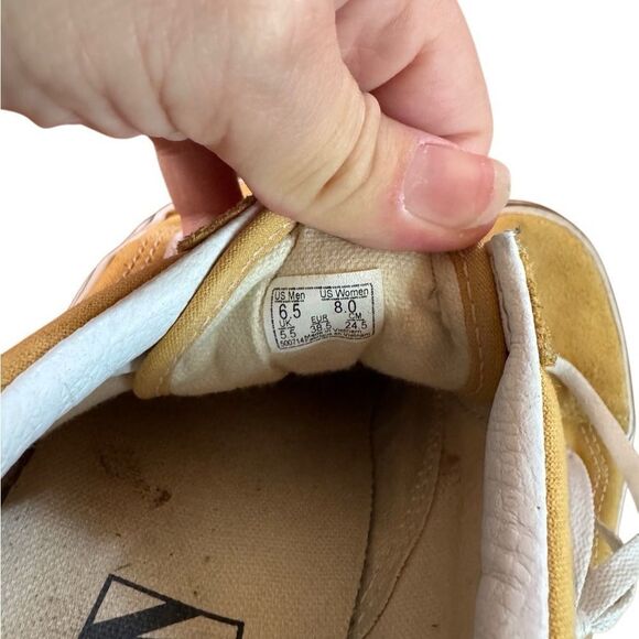 Vans Old Skool Unisex Sneaker Low Top Shoes in Yellow & White Size US 8 (Womens) - Picture 7 of 7